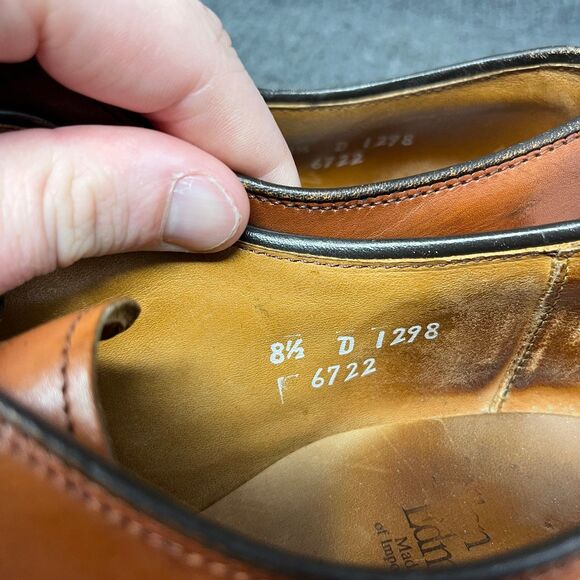 Allen Edmonds Delray Split Oxford Dress Shoes Brown Leather Mens Size 8.5 D - Picture 9 of 9